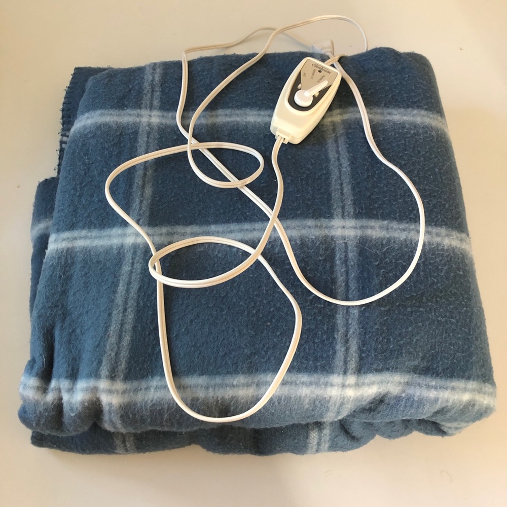 Electric Heated Throw Blanket - Blue Plaid